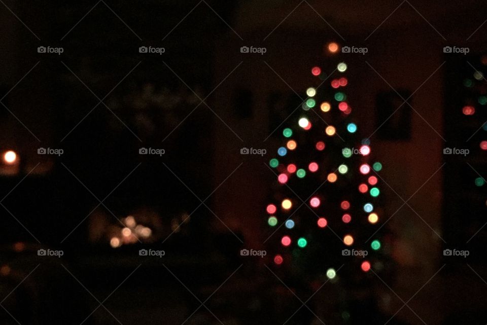 Bokeh Christmas tree
