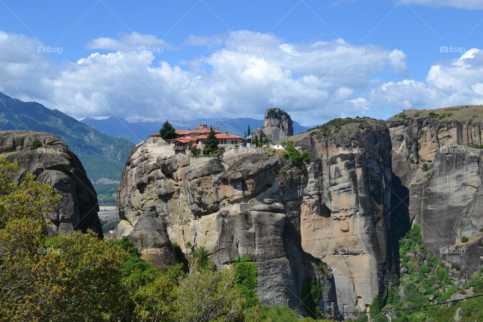 Meteors, unusual rock monasteries in Greece