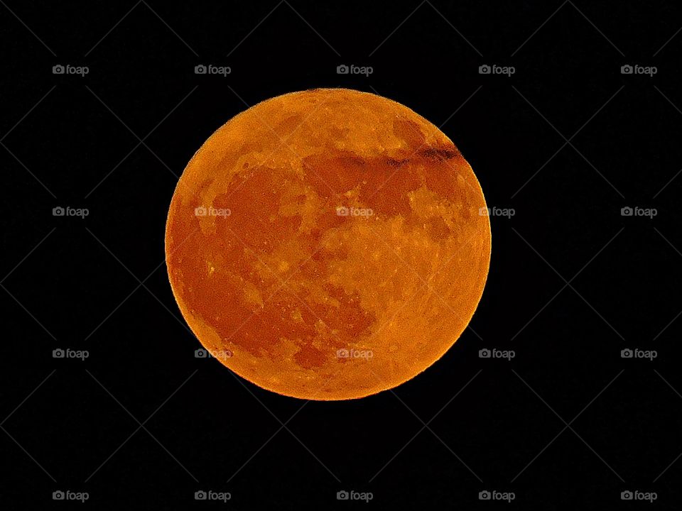 Beauty of the night - October's full moon, the hunter's moon, also known as Travel Moon, the Dying Grass Moon, and the Blood Moon I photographed as it rose over the bridge where you can see bright, colorful lights from moving vehicles