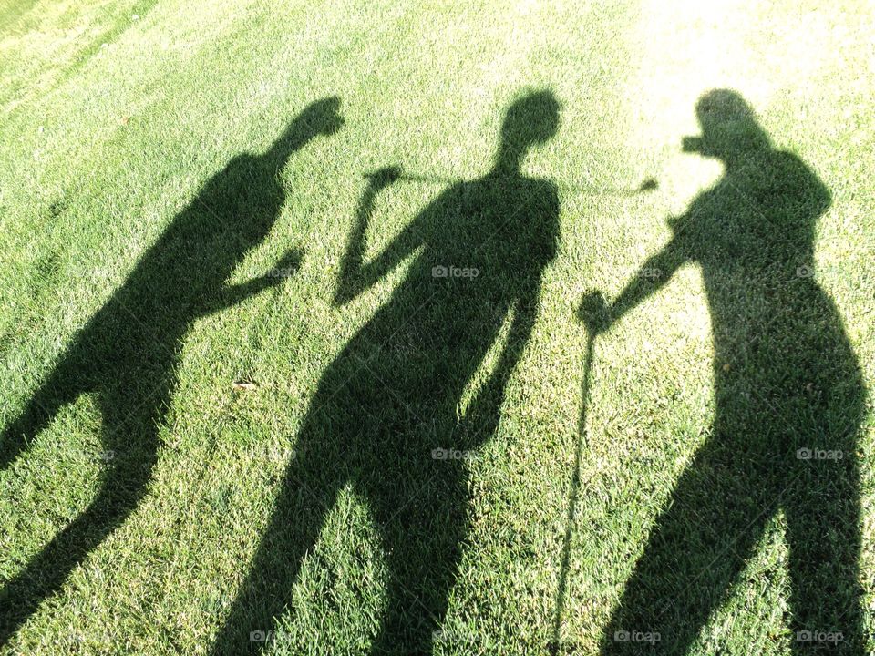 Shadows on the golf course