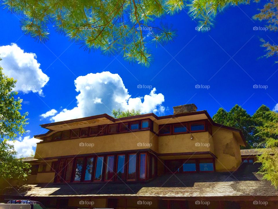 Frank Lloyd Wright Property . A Taliesin Architecture in Spring Green Wisconsin .