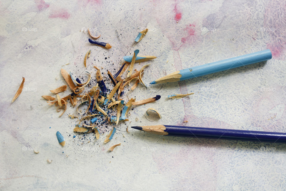 Colored pencils shavings 2