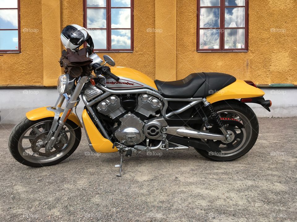 Harley Davidson motorcycle.