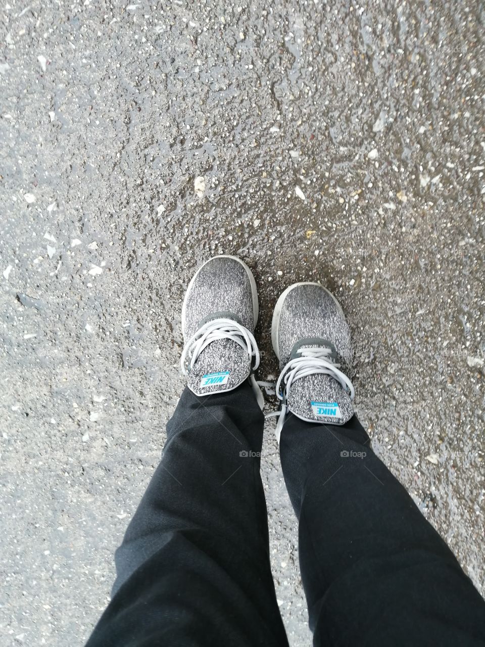 From​ A  to​ B​: Same shoes, same route goint to work every​ day for almost​ 4 years. Thank you to my Nike shoes​ for keeping me safe while​ walking​ for more success.
