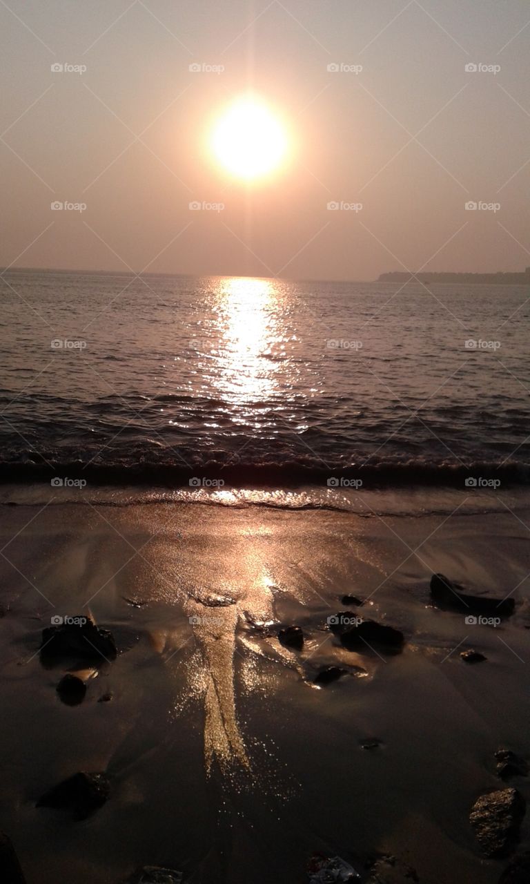 Sunset beach in Mumbai....