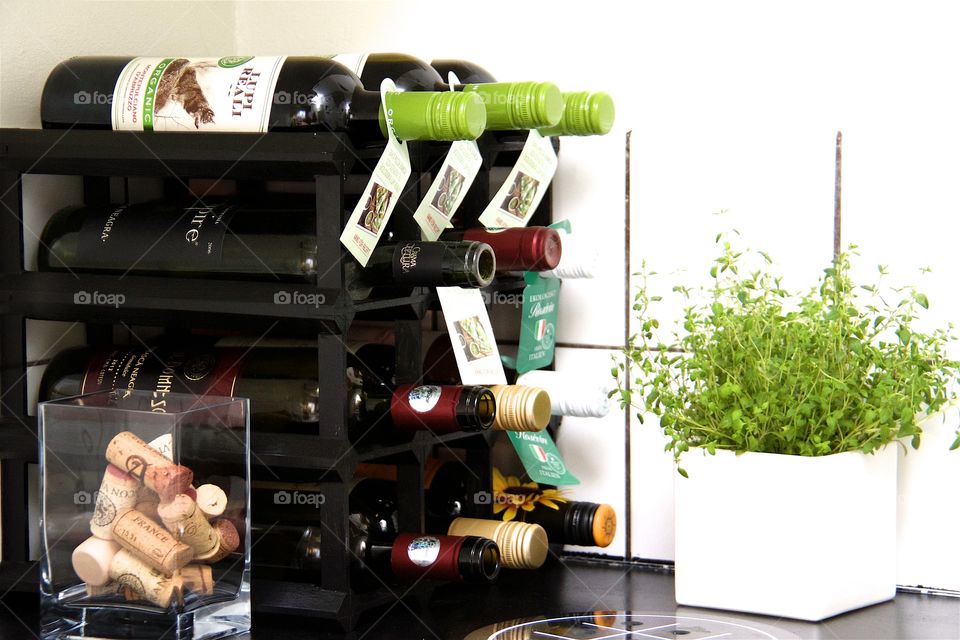 Wine bottles . Wine bottles 