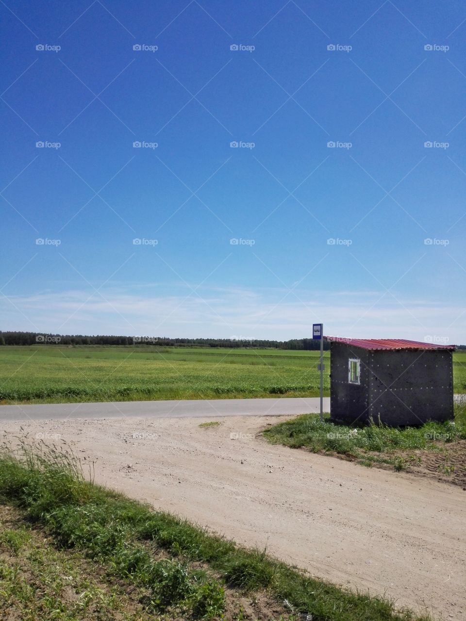 rural bus stop