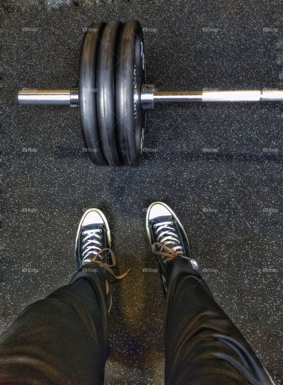 Deadlift day at the gym. Moderate deadlifting day at the gym