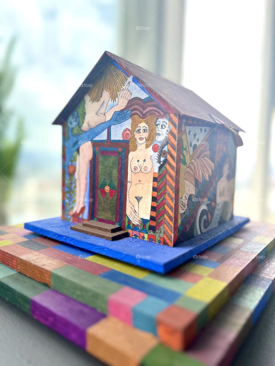 A triangle house at the museum