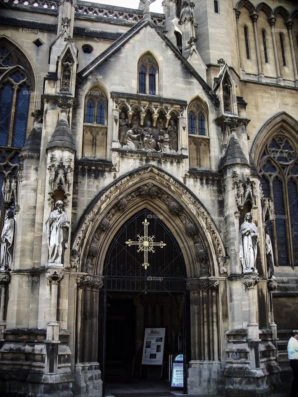 Fachada Catedral de Bristol. Detalle fachada Catedral de Bristol (Bristol - England)