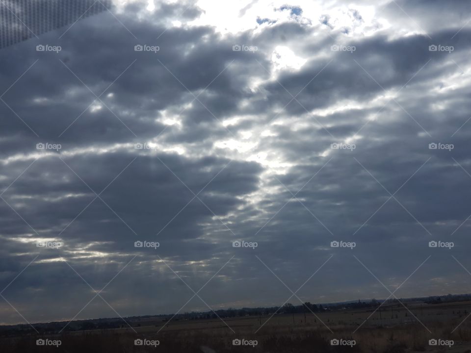 Beautiful clouds showing some cool light pattern