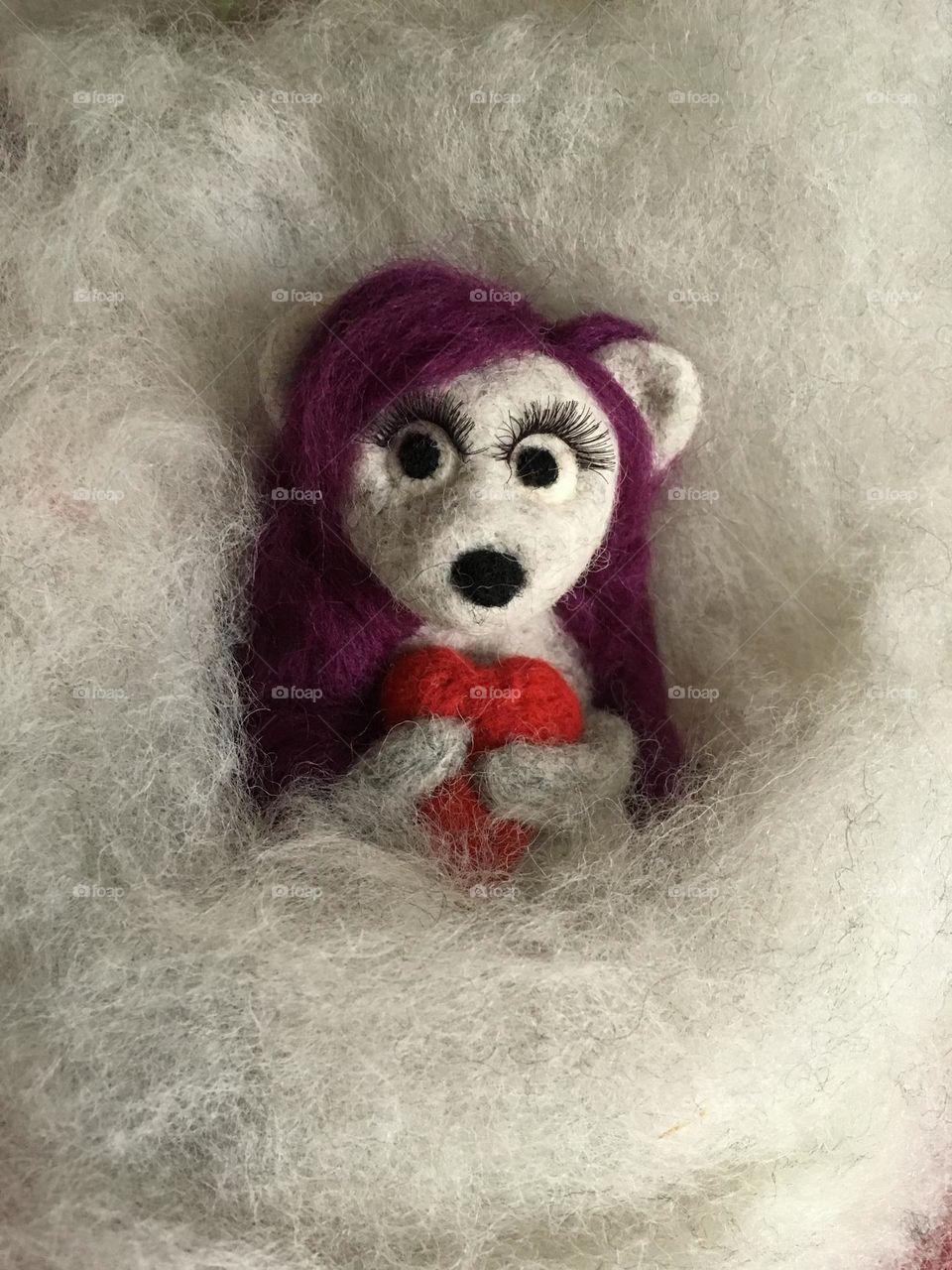 Birth of needle felted creature 