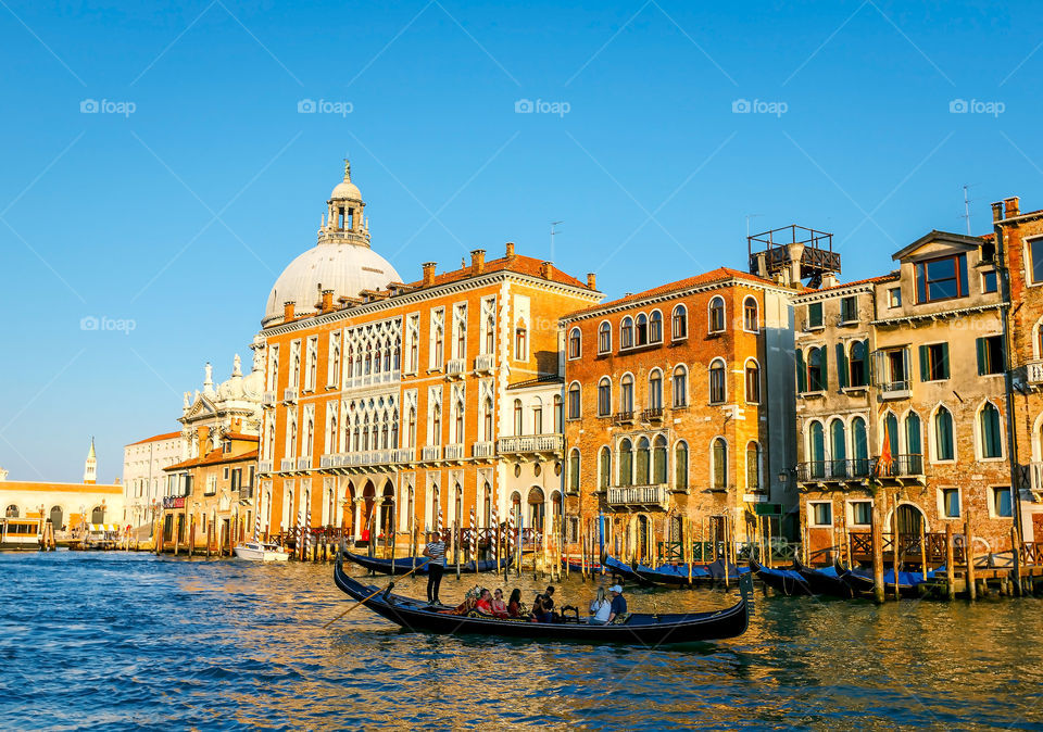 Tourist travelling in boat