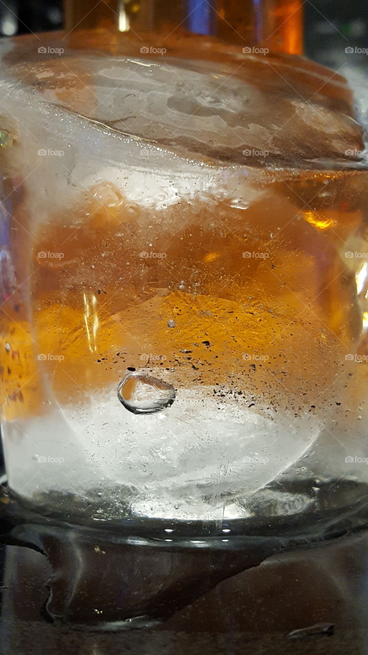 block of ice with bubble