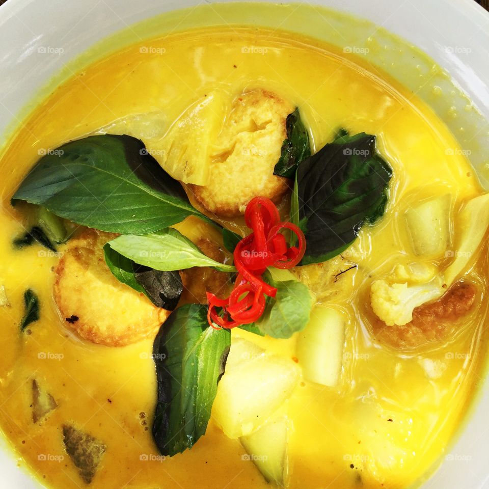 Hot vegan thai soup