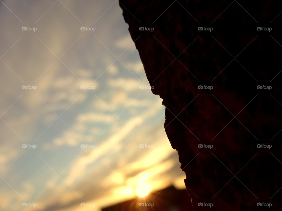 golden hour behind the wall. golden hour  front of my house in  different day