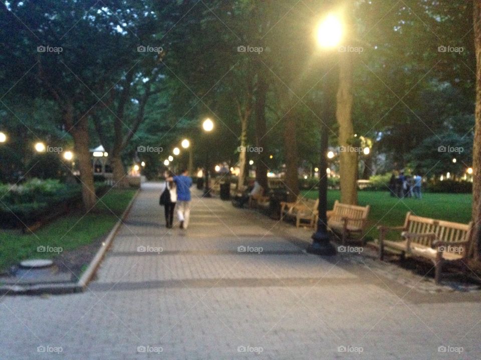 Park after dark