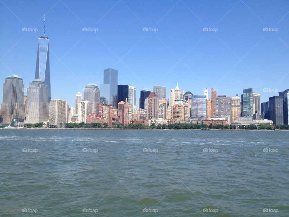 Manhattan Skyline. Taken during a boat ride in June 2014