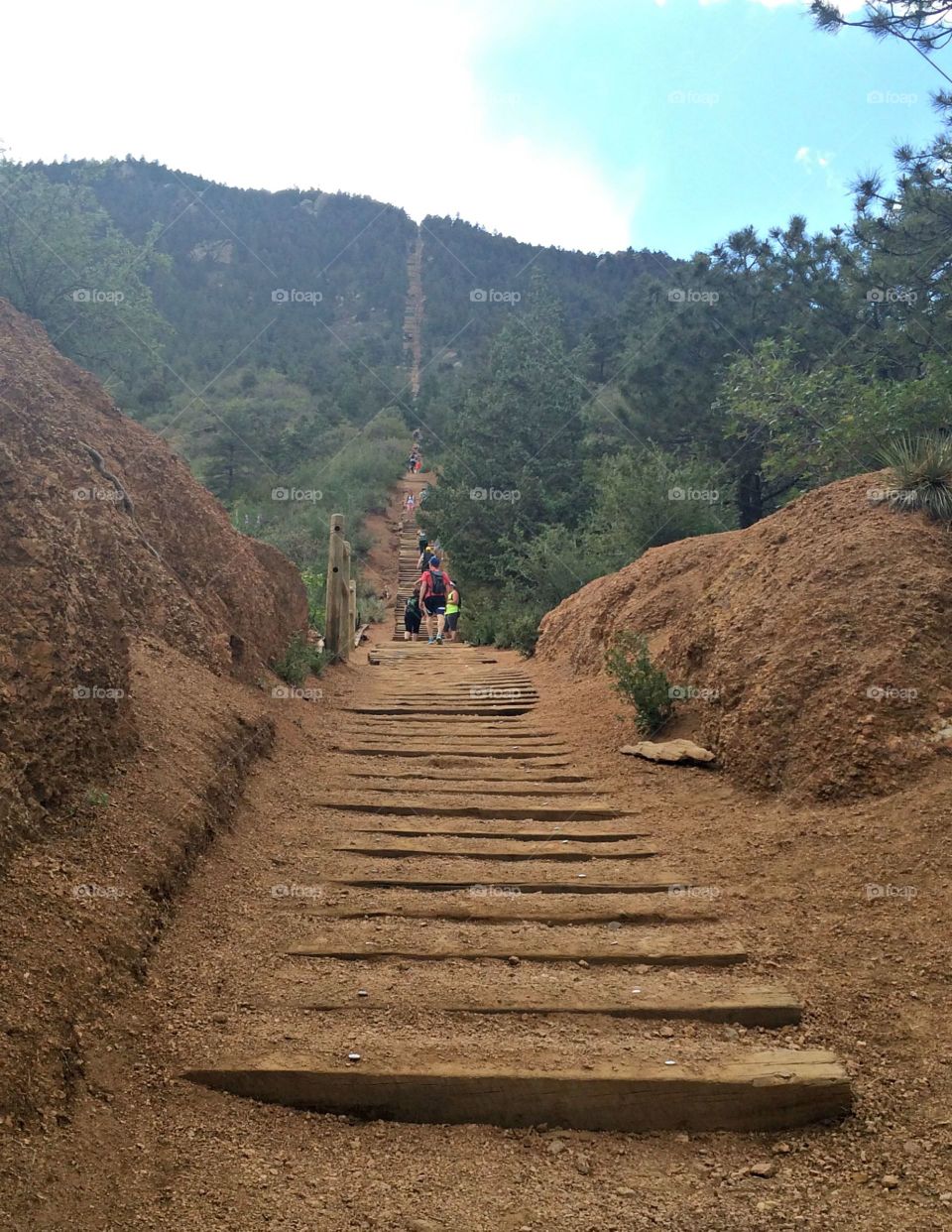 Hiking up, up, up..... The Incline in Manitou Springs, CO. 2000ft incline in 1 mile. It's breathtaking 