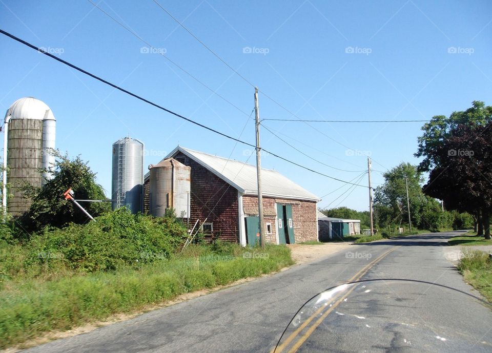 Barn with Grain Silo