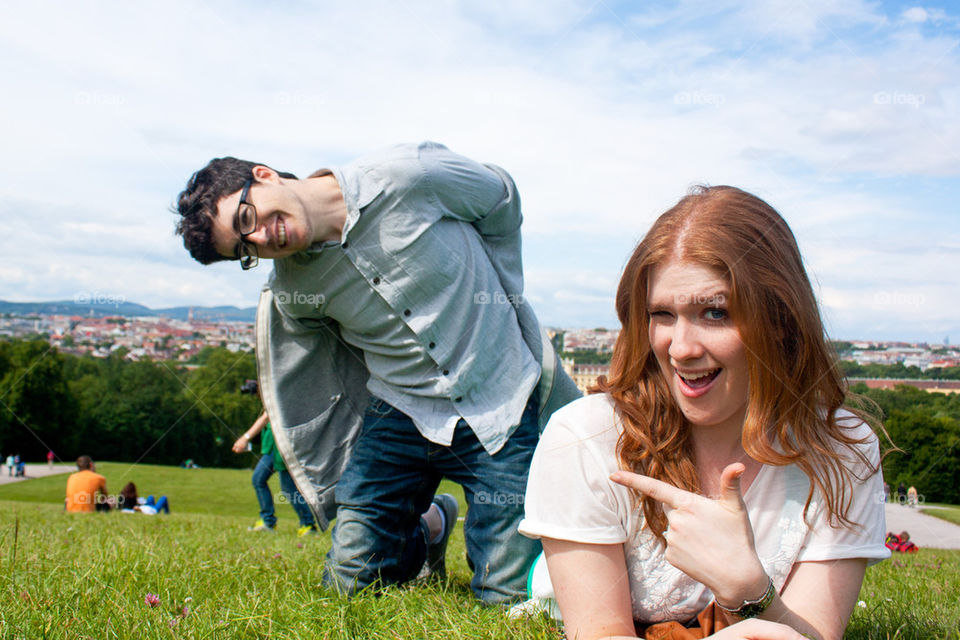 Girl checking out a boy