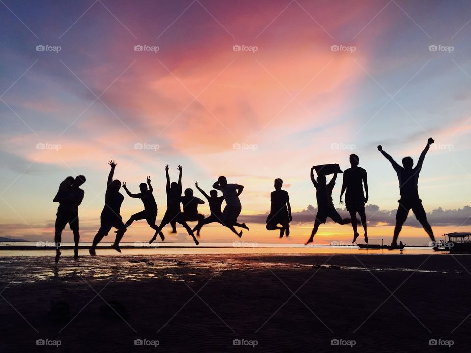 People, Silhouette, Sunset, Backlit, Competition
