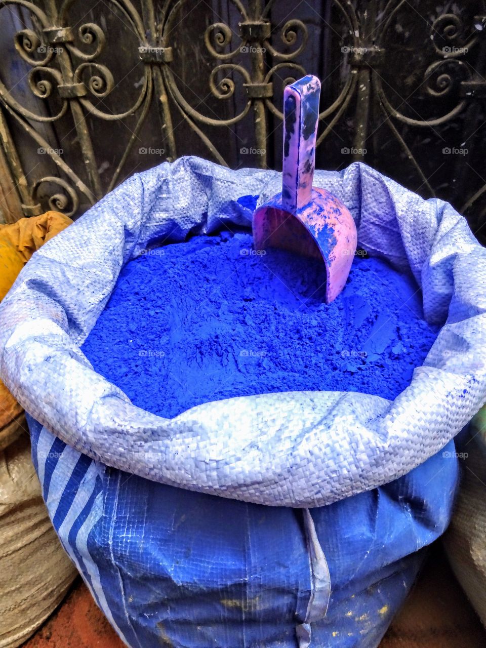 Blue dye in Morocco 