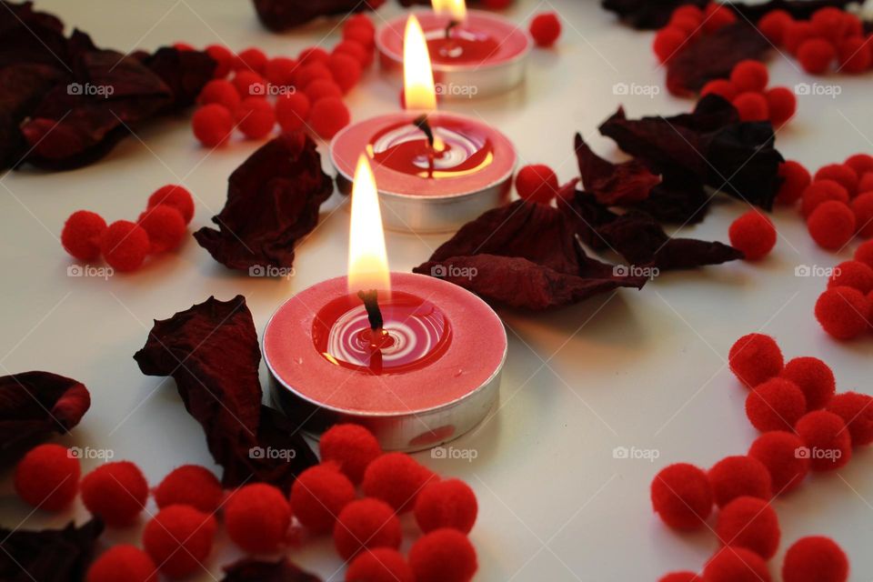 Red decoration 🕯❤🌹