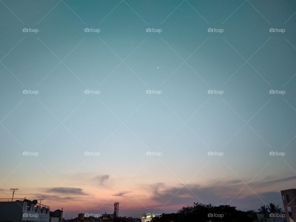 Evening sun set view