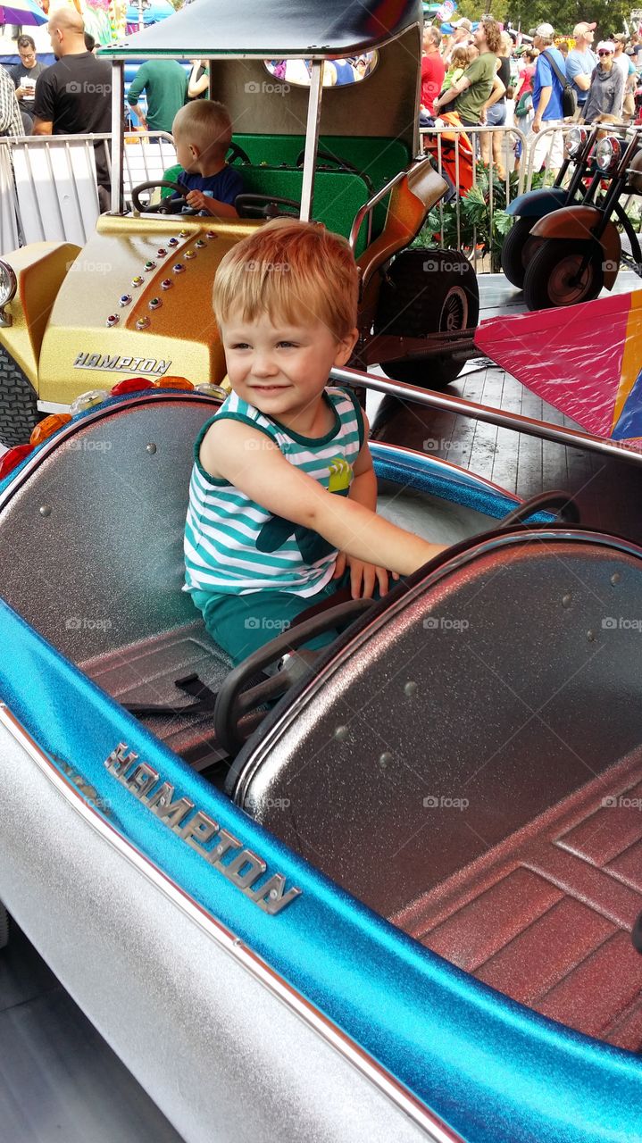state fair car ride. Zac on his first car ride at the mn state fair