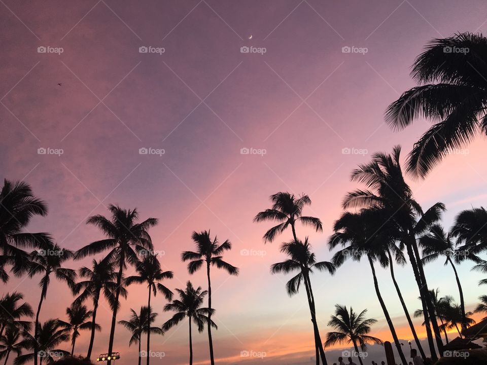 Hawaii sky in the evening. 