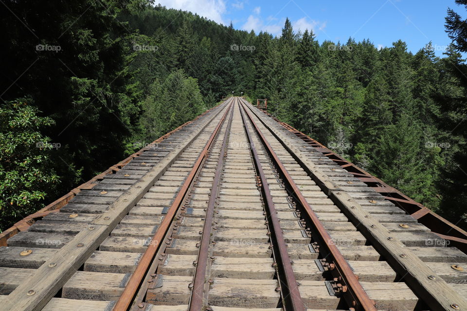 Very old railroad that humans made