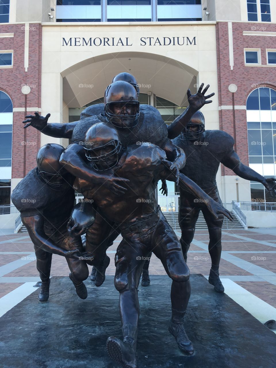 Sculpture outside Memorial Stadium University of Nebraska