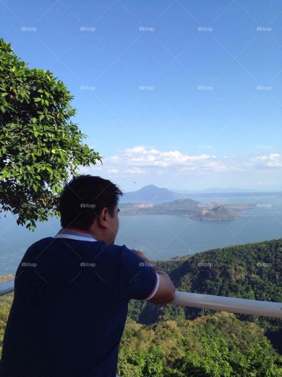 Enjoying the view of the smallest Volcano on earth, Taal Volcano