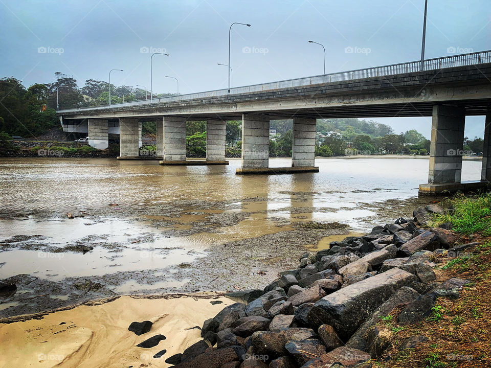Bridge, Water, River, Flood, Landscape