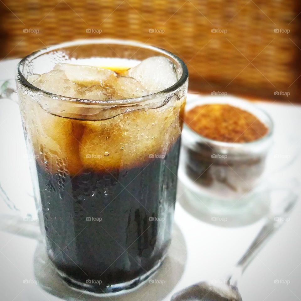 black iced coffee arabica