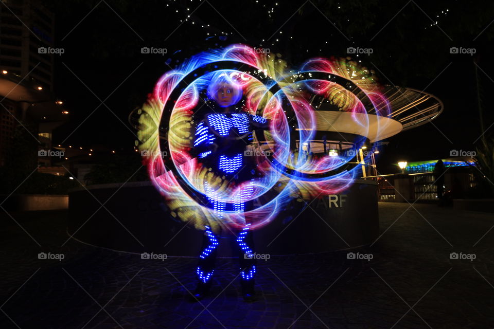 #vivid light show, Darling Harbour 