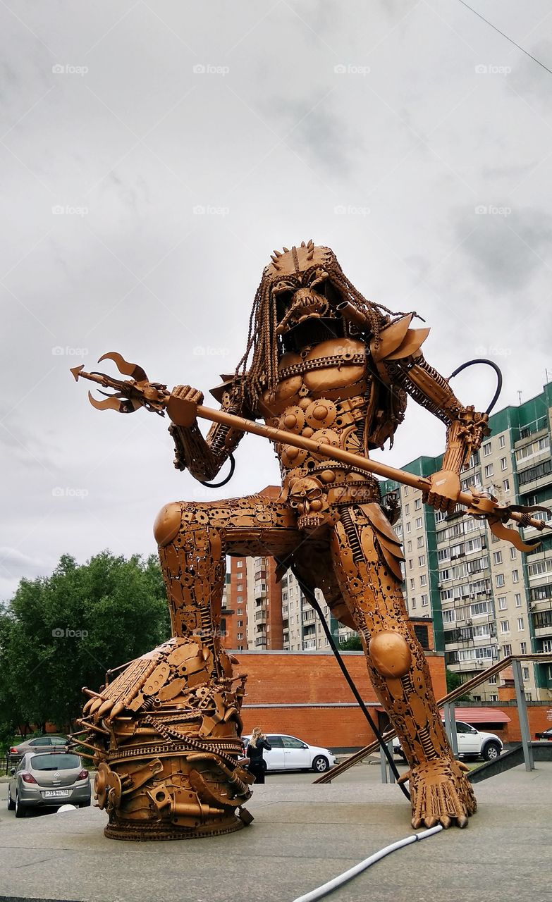 Predator is made by using waste tools.