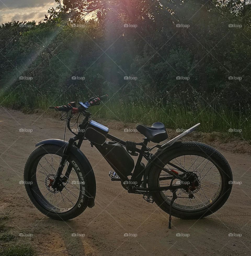 electric motorcycle, summer time