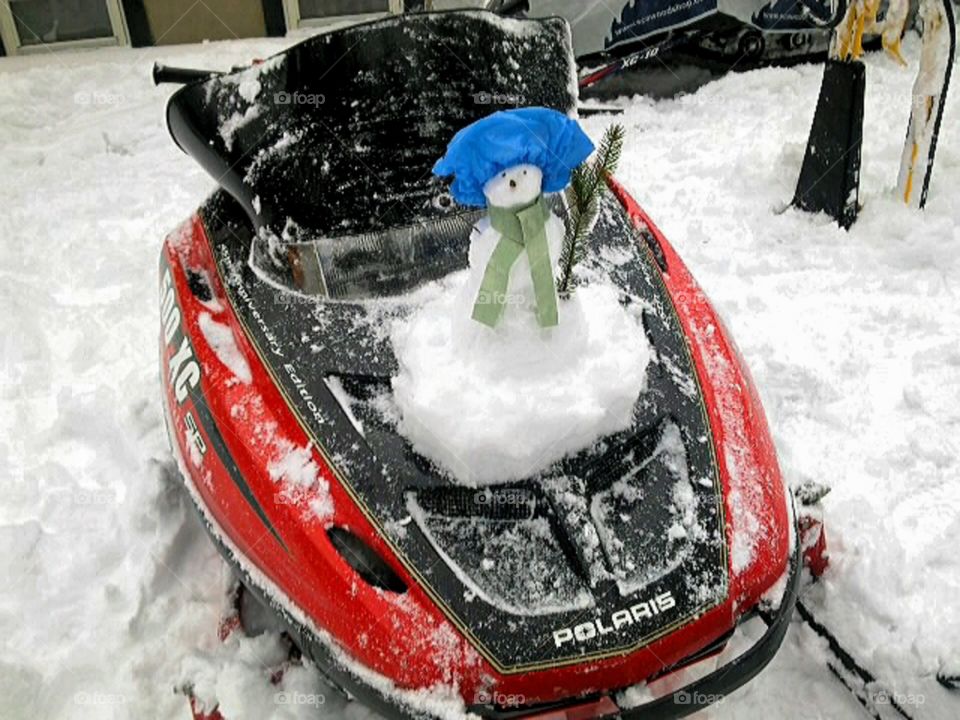 Snow(mobile)man!! 😉 