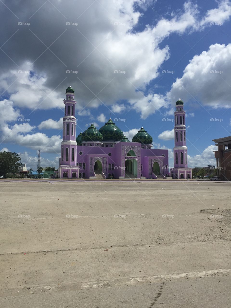 Purple Mosque. Tanah Grogot, East Borneo