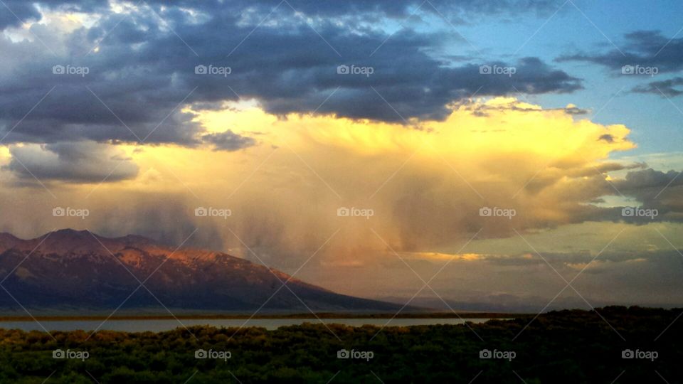 Sunset on Colorado Mountains