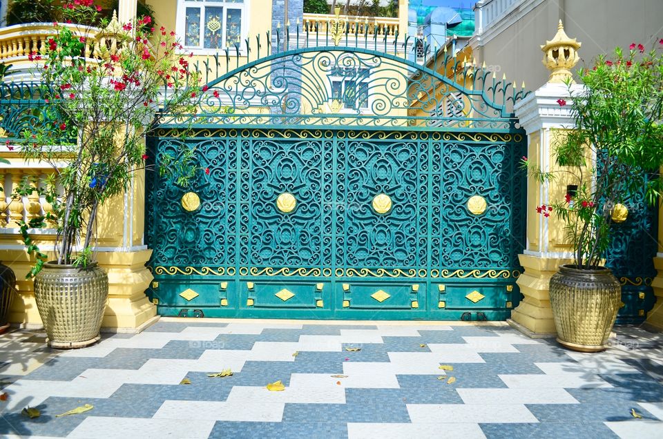 gate to a villa