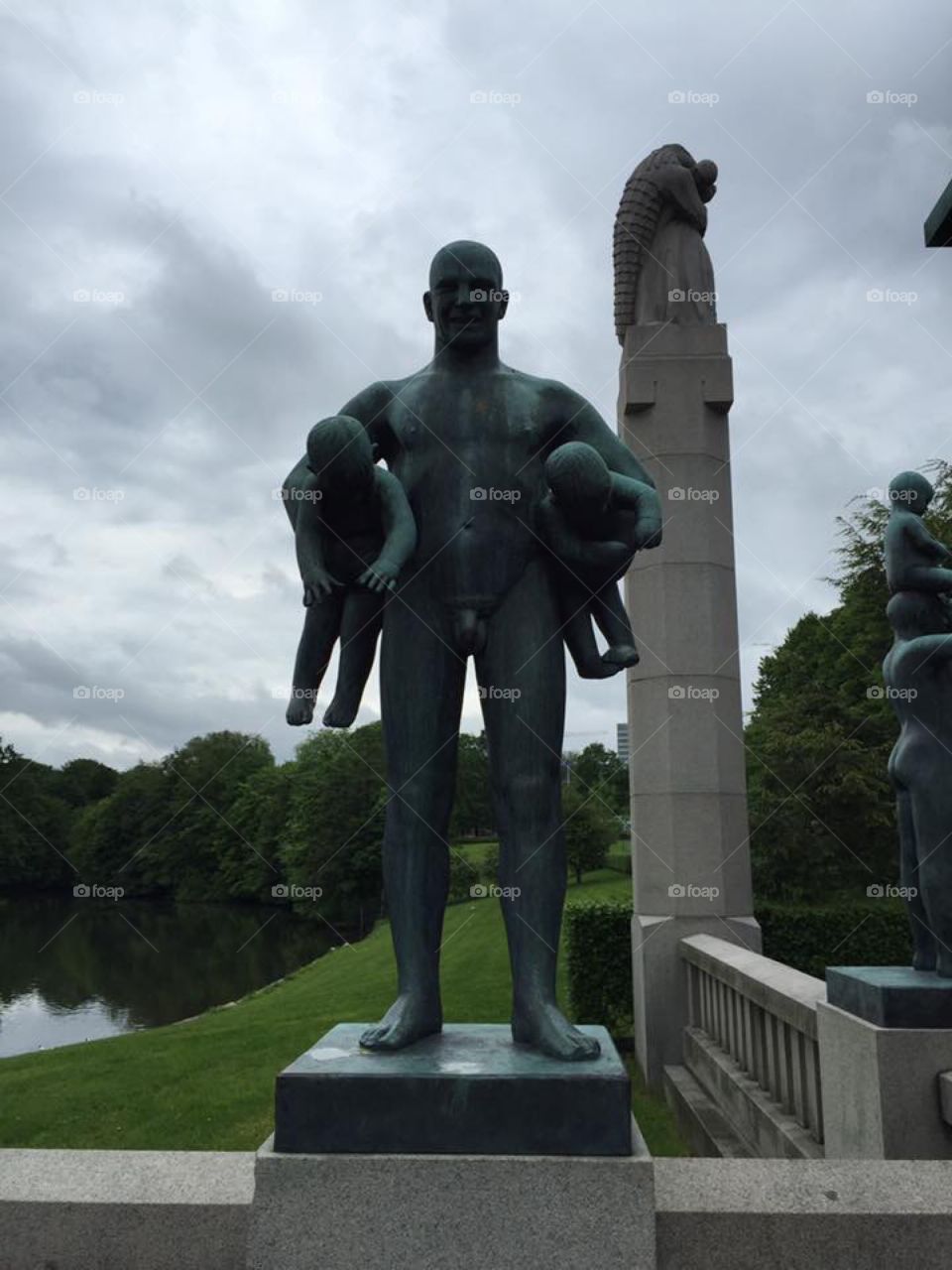A statue in Vigeland Park-Oslo 