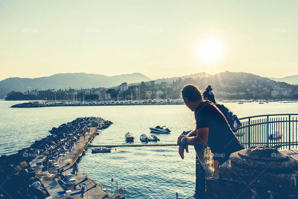 Young couple enjoying their trip