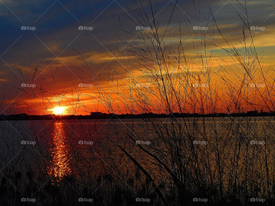 Sunset path reflection 