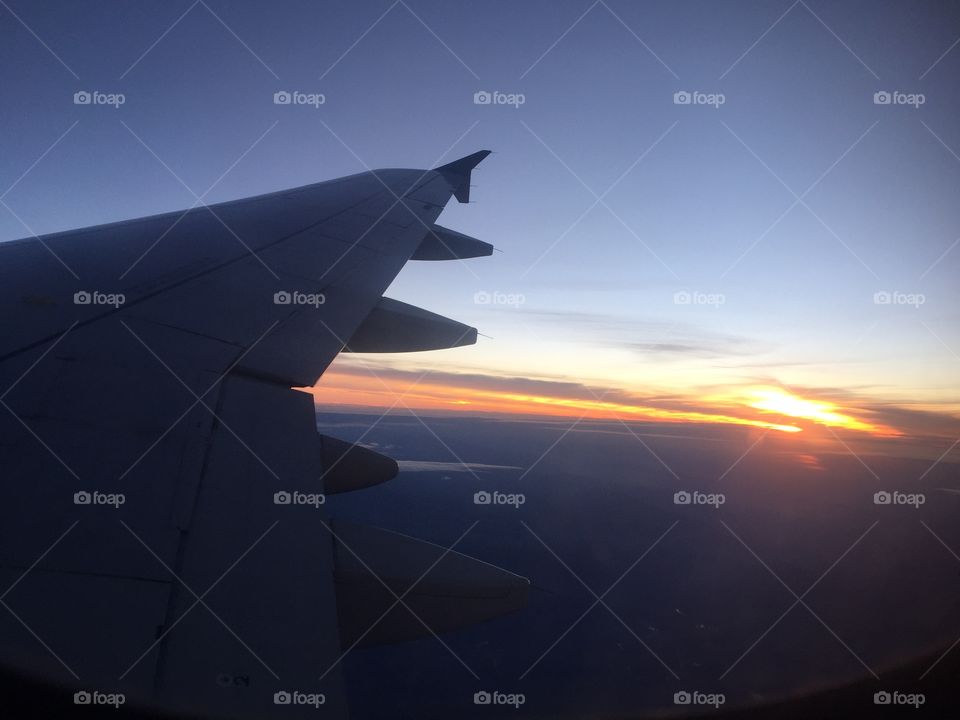 Sunset in a plane. ✈️