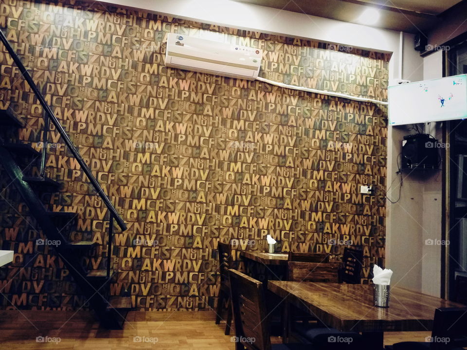 Color, Paper painting, TV., AC, Speaker, FM , Chair, Dining table, Tissue paper, ABCD chart,