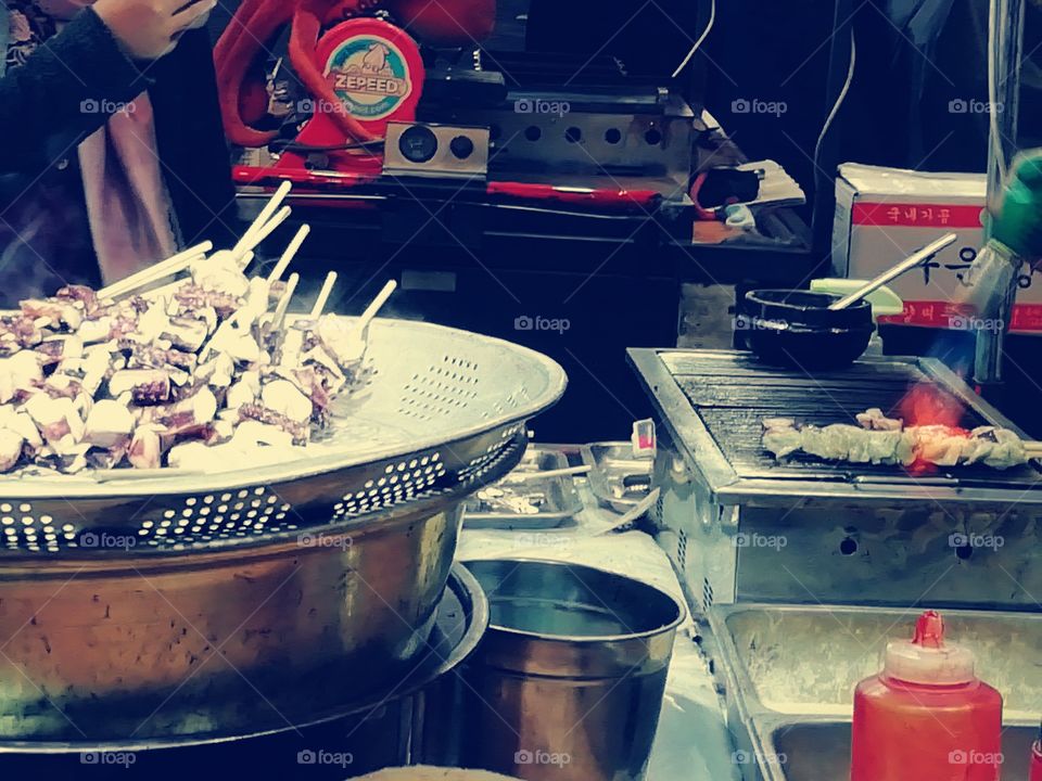 Street food, Myendong, Seoul