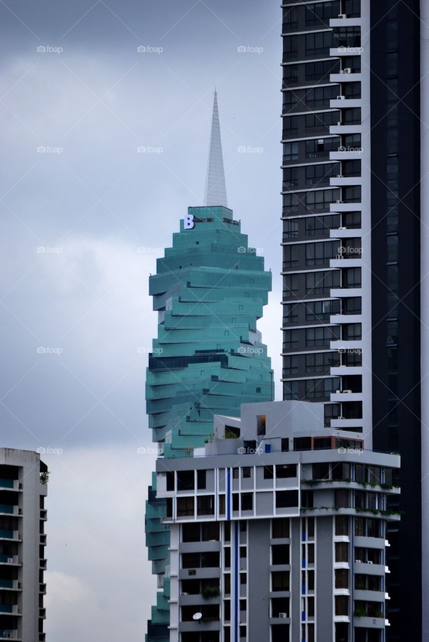 city view, skyscrapers